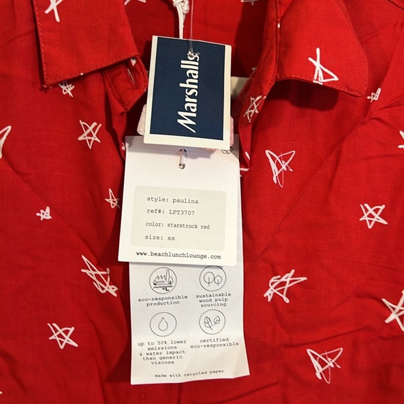 🆕 BEACH LUNCH LOUNGE Collection NWT Women’s Button Down Shirt Size XS - Picture 3 of 5